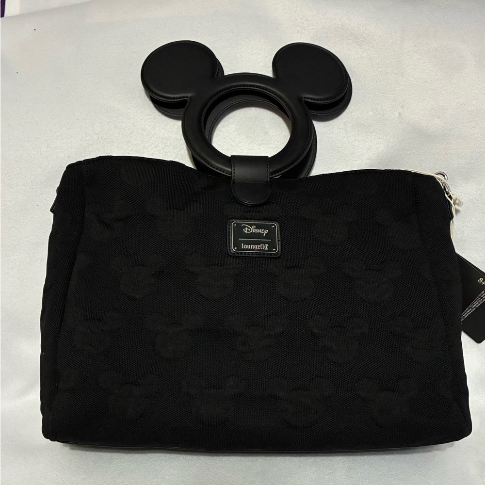 NWT Black Mickey Mouse Loungefly Totte with Strap